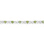 Pulsera Infinito de Diamante y Peridoto Creado en Laboratorio de Plata Esterlina .925