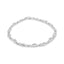 Bracelet en argent sterling .925 avec accents de diamant en spirale courbée - 7,25"
