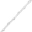 Bracelet en argent sterling .925 avec accents de diamant en spirale courbée - 7,25"