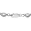 Bracelet en argent sterling .925 avec accents de diamant en spirale courbée - 7,25"