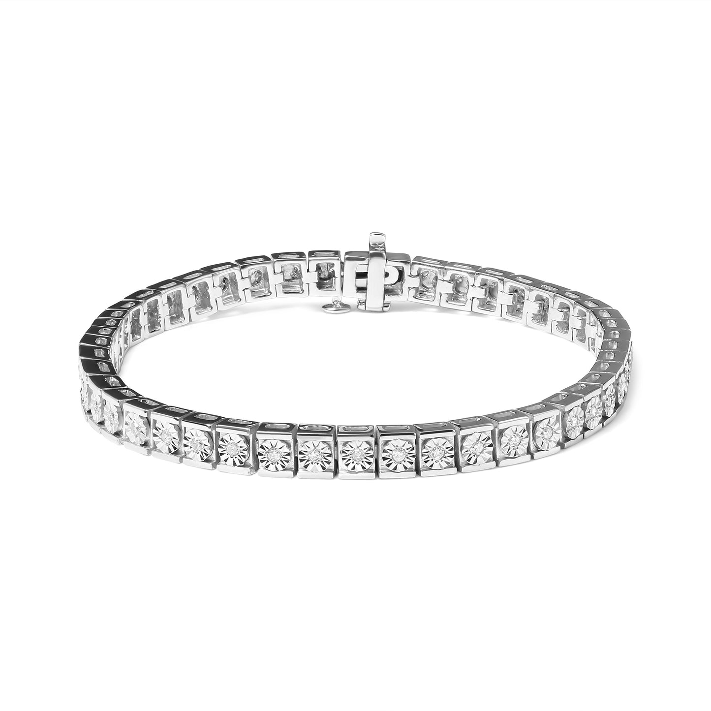 Bracelet de tennis en argent sterling .925 avec diamants de 1/4 carat