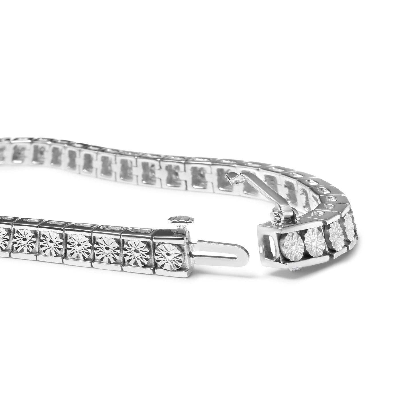 Bracelet de tennis en argent sterling .925 avec diamants de 1/4 carat