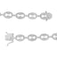 Pulsera de eslabones de diamantes de oro blanco de 14K - 1.5 Cttw, 7"