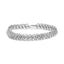 .925 Sterling Silver Diamond Double Row S-Link Bracelet - 7.5 Inches