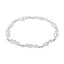 Bracelet en argent sterling .925 avec maillon tressé infini et accents en diamant