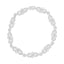 Bracelet en argent sterling .925 avec maillon tressé infini et accents en diamant