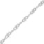Bracelet en argent sterling .925 avec maillon tressé infini et accents en diamant