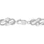 Bracelet en argent sterling .925 avec maillon tressé infini et accents en diamant