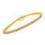 14K Yellow Gold Plated Sterling Silver Diamond Tennis Bracelet - 8.0 Cttw