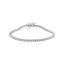 Bracelet de tennis en diamant illusion en or blanc 14K cultivé en laboratoire - 1,0 cttw