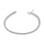 Bracelet de tennis en diamant illusion en or blanc 14K cultivé en laboratoire - 1,0 cttw