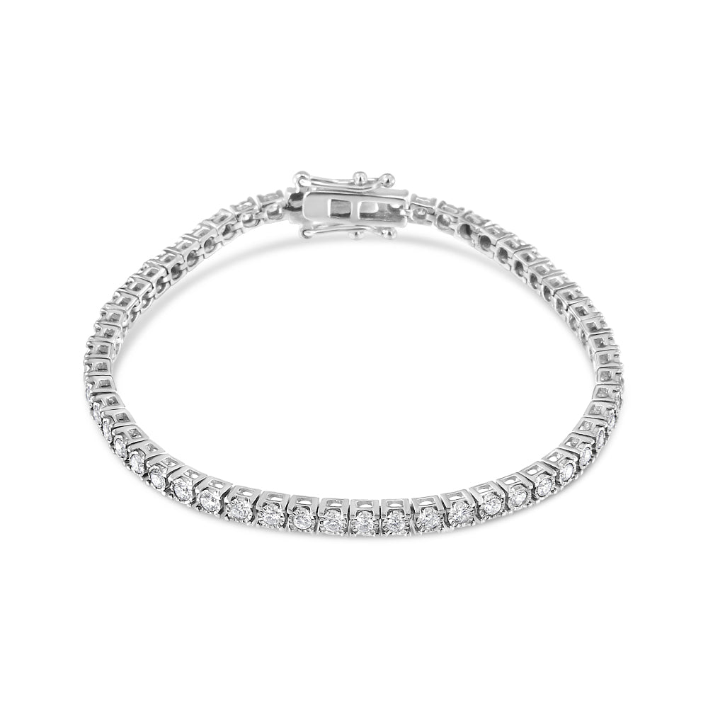 Bracelet de tennis en diamant cultivé en laboratoire en or blanc 14K 2.0 Cttw