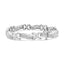 Pulsera de Tenis de Diamante Wave y X Link de Plata Esterlina .925 - 7"