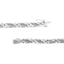 Bracelet en argent sterling .925 avec diamants ronds en X - 1,00 cttw