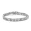 .925 Sterling Silver Diamond Collar Link Bracelet - Size 7.25 Inches