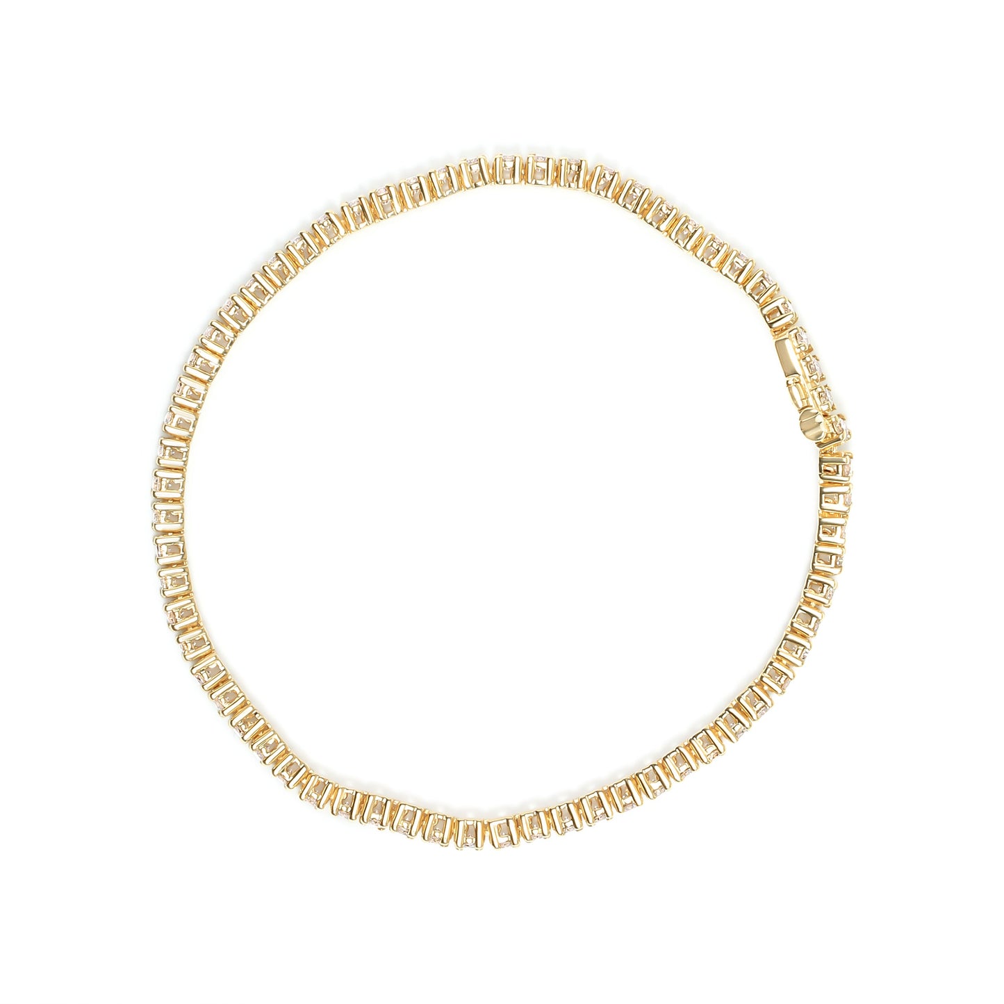 Bracelet de tennis en diamant en or jaune 14K 6,0 Cttw - 7,25"