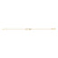 Pulsera Ajustable de Encanto de Clip de Papel de Diamante de Oro Amarillo de 10K - 7.25 Pulgadas