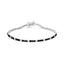 Pulsera de tenis de diamantes negros y blancos de plata esterlina .925 - 7.25 pulgadas