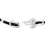 Pulsera de tenis de diamantes negros y blancos de plata esterlina .925 - 7.25 pulgadas
