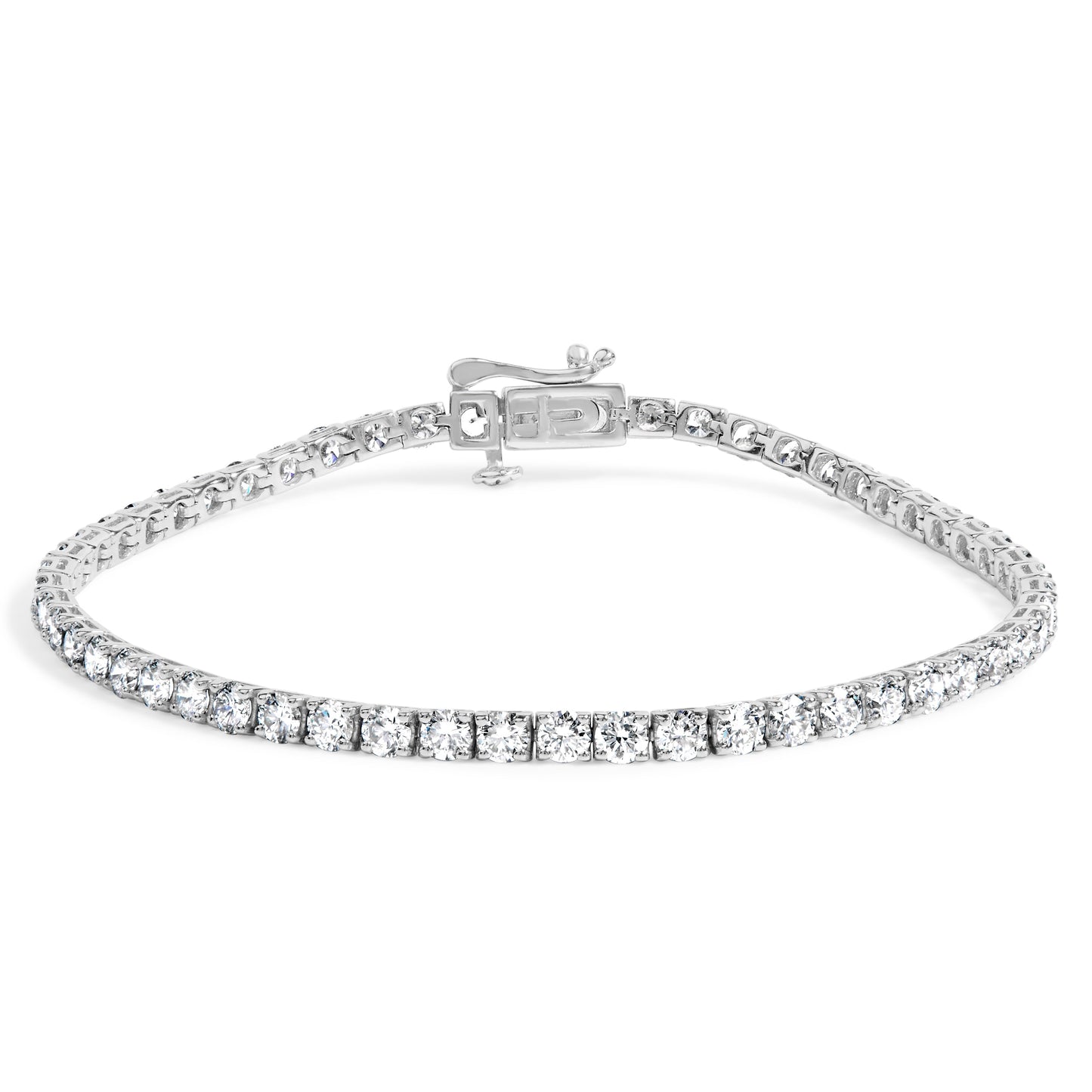 Bracelet de tennis en diamant cultivé en laboratoire en or blanc 14K - 5,0 Cttw
