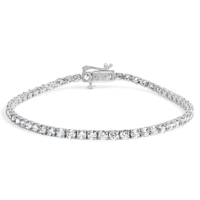 14K White Gold Lab Grown Diamond Tennis Bracelet - 5.0 Cttw