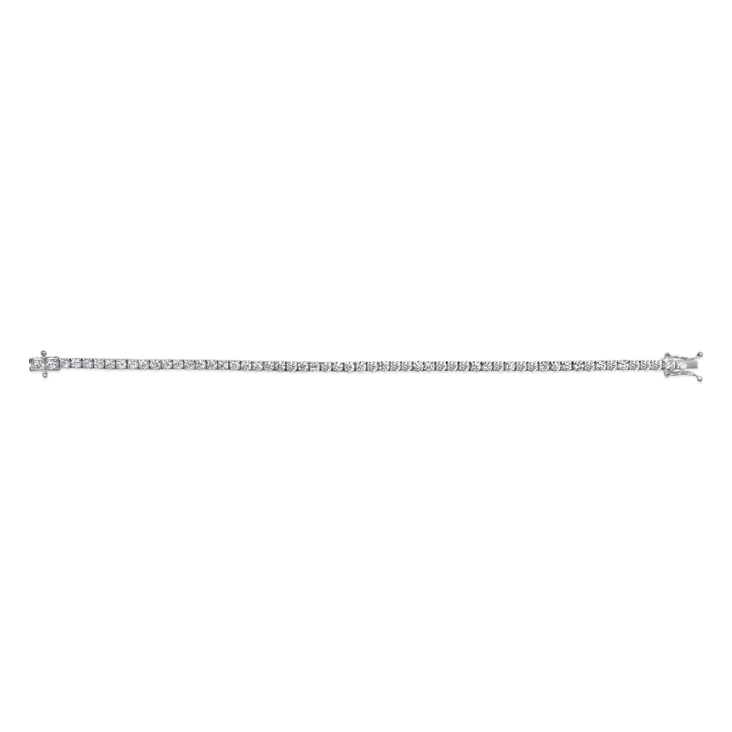 Bracelet de tennis en diamant cultivé en laboratoire en or blanc 14K - 5,0 Cttw
