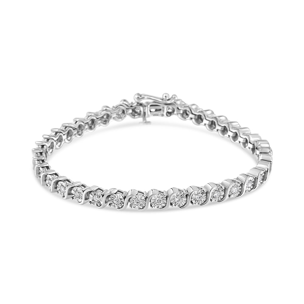 Pulsera de Tenis de Diamantes Crecidos en Laboratorio de Oro Blanco de 14K - 1.00 Cttw