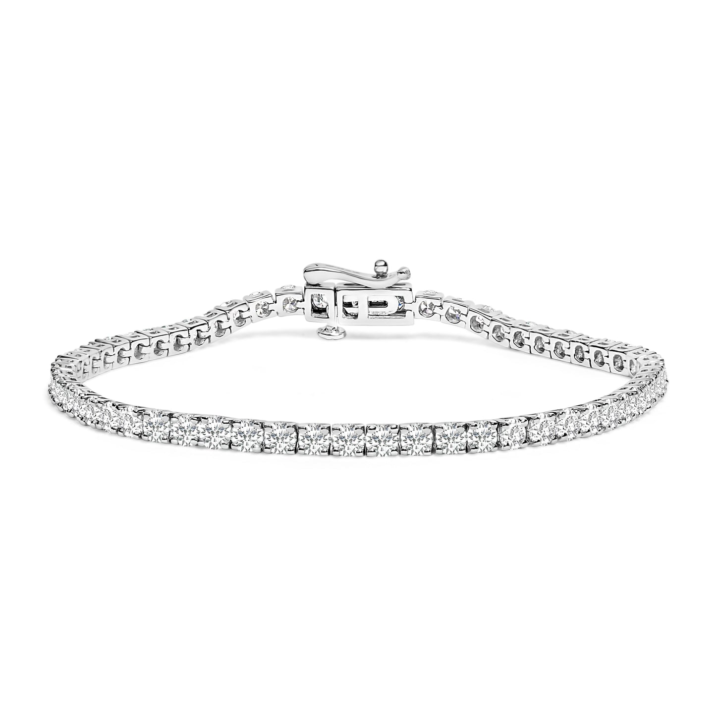 Pulsera de Tenis Clásica de Diamantes Crecidos en Laboratorio de Oro Blanco de 14K - 7.25"