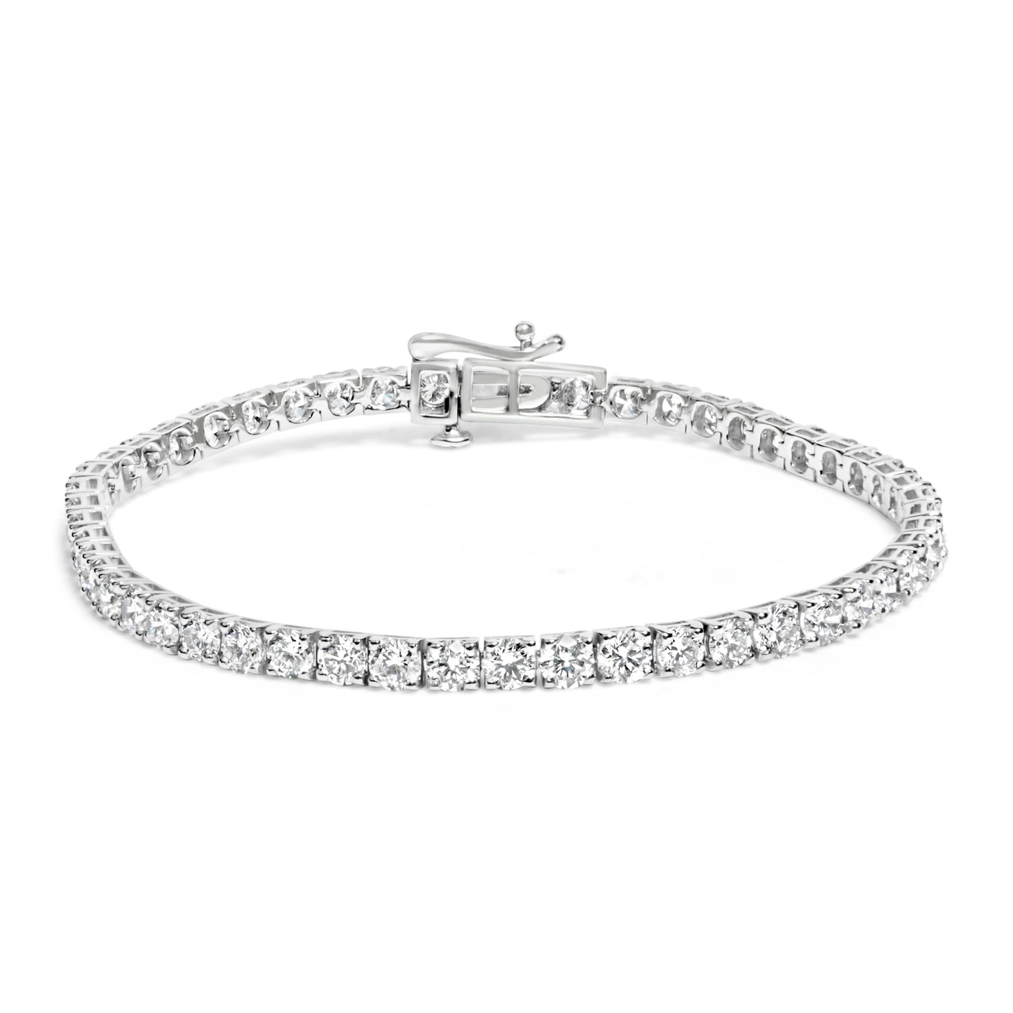 14K White Gold Lab Grown Diamond Tennis Bracelet - 7.0 cttw