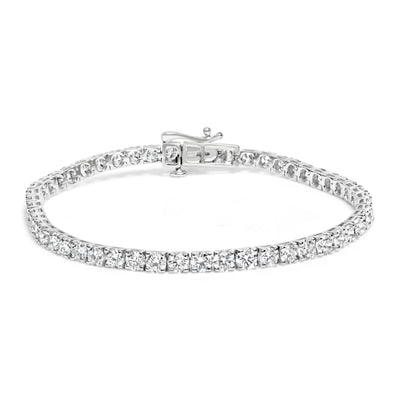 14K White Gold Lab Grown Diamond Tennis Bracelet - 7.0 cttw
