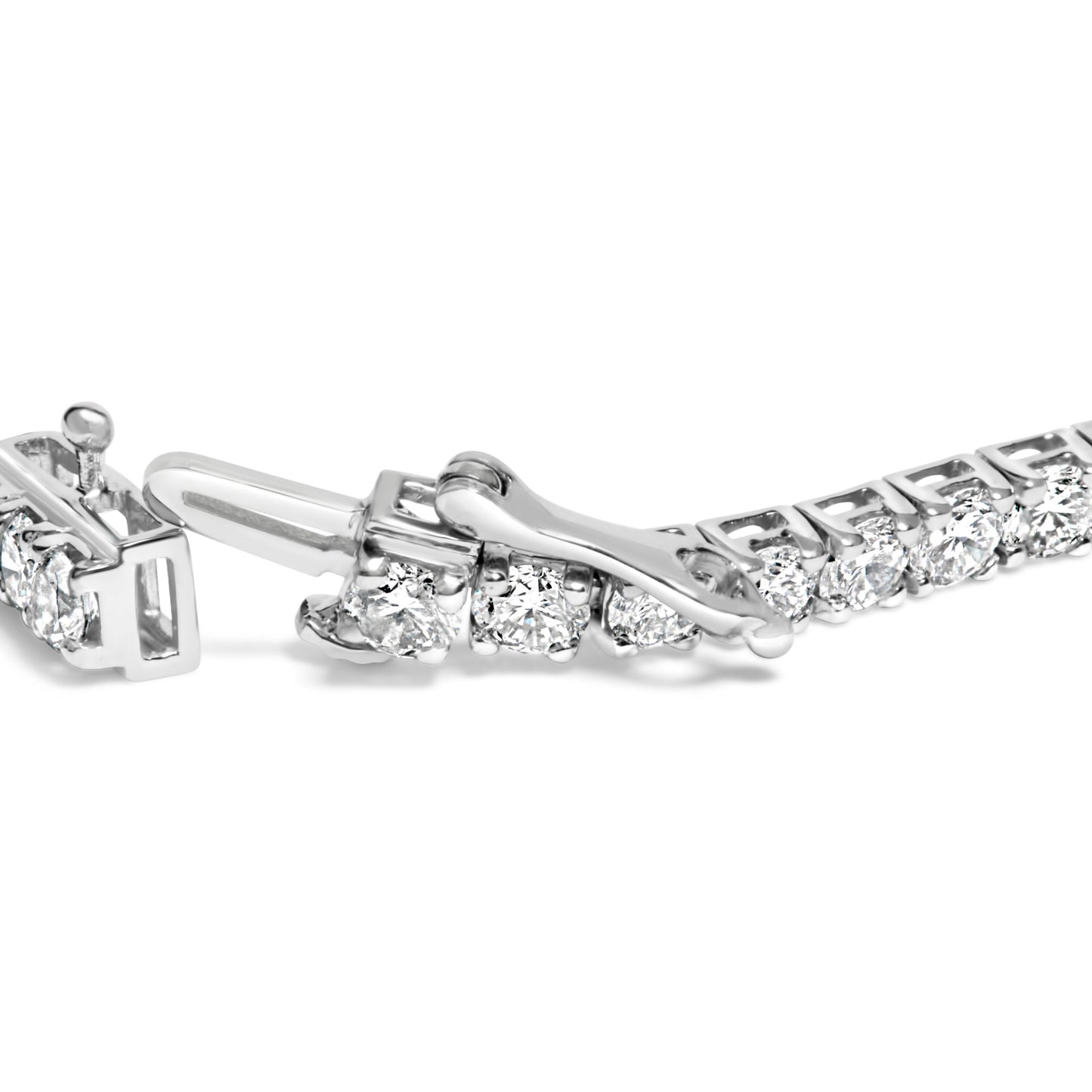 14K White Gold Lab Grown Diamond Tennis Bracelet - 7.0 cttw