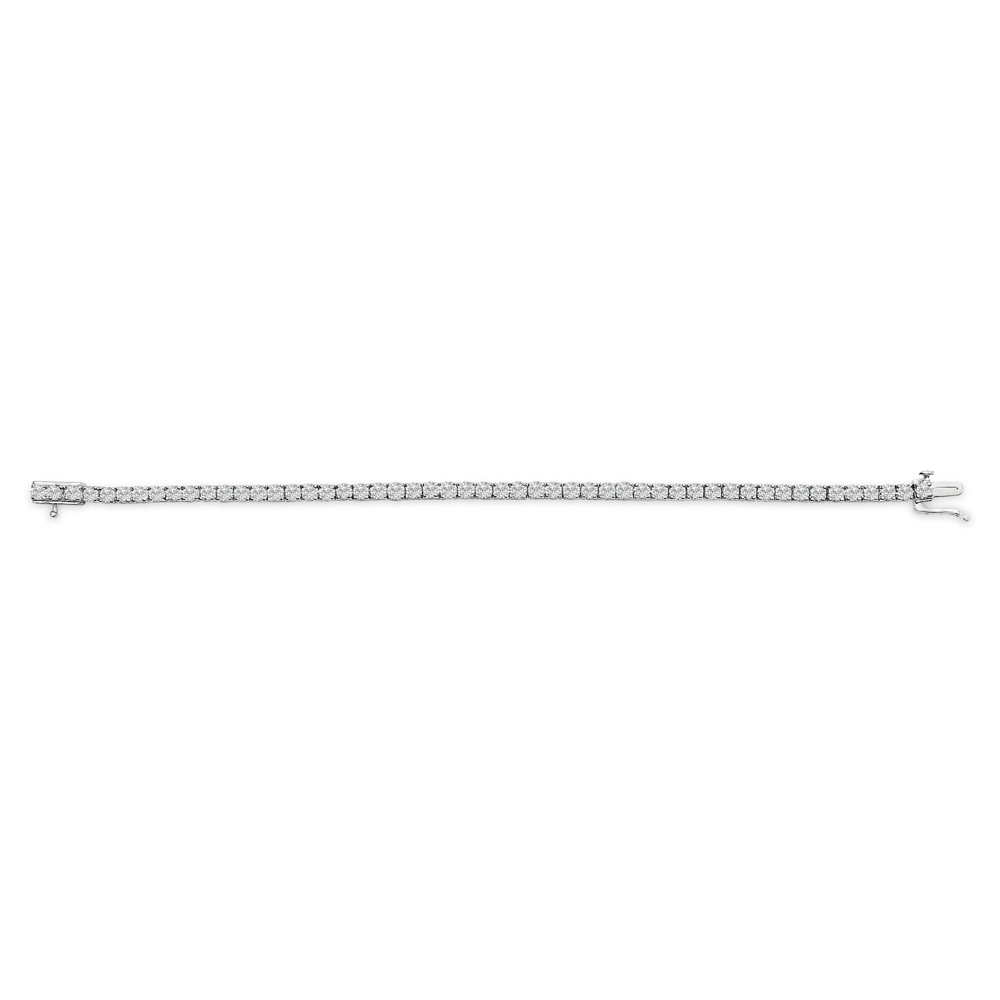 14K White Gold Lab Grown Diamond Tennis Bracelet - 7.0 cttw