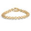 14K Yellow Gold Plated Sterling Silver Diamond Tennis Bracelet