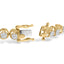 14K Yellow Gold Plated Sterling Silver Diamond Tennis Bracelet