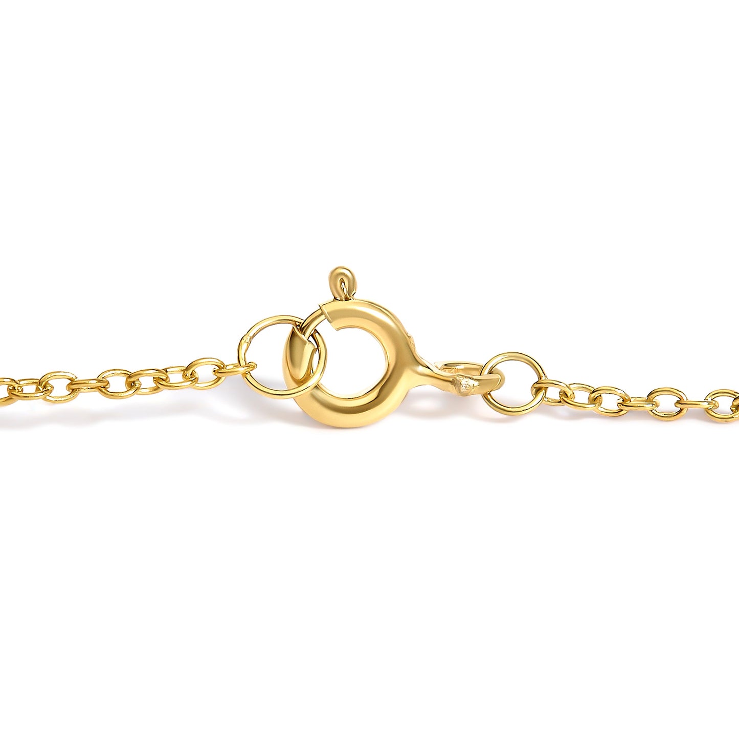 Bracelet en argent sterling plaqué or jaune 14K avec diamants cultivés en laboratoire