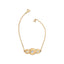 Bracelet en argent sterling plaqué or jaune 14K avec diamants cultivés en laboratoire