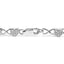 Pulsera de eslabones en forma de corazón con acentos de diamante de plata esterlina .925 - 7.25"