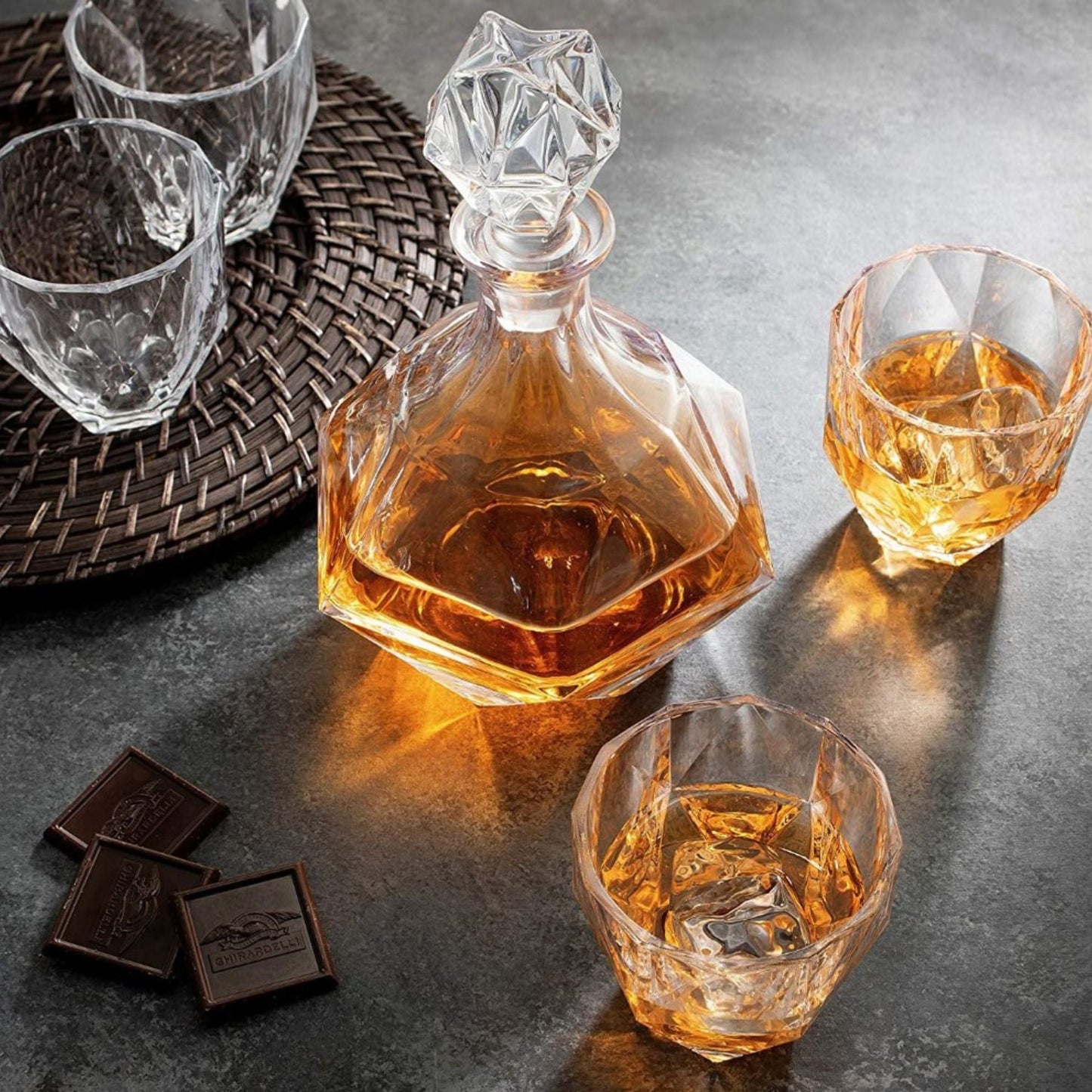 Elegant Diamond Decanter Set for Luxurious Entertaining - Korvel