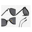Lunettes de soleil carrées rétro en métal avec protection UV