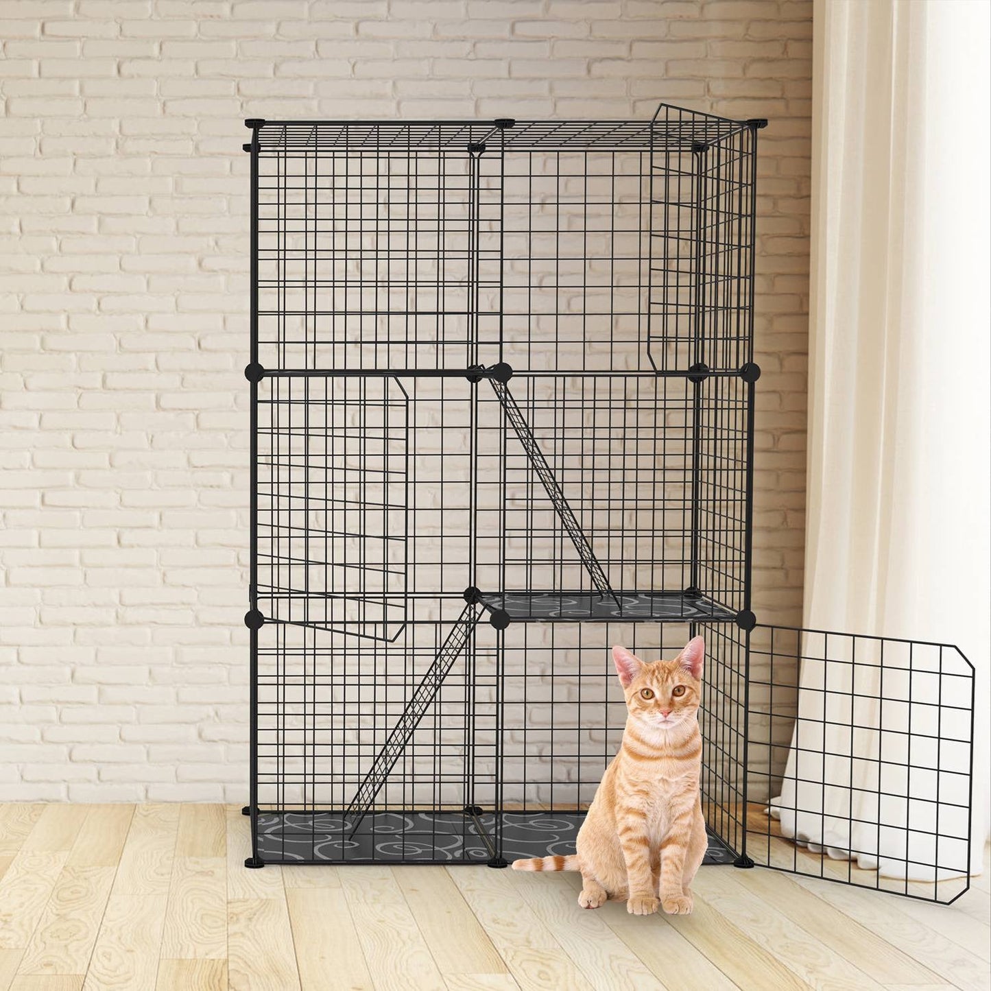 GBruno Parque para Gatos de 3 Niveles - Elegante y Espacioso