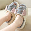 Couples Open Toe Animal Linen Slippers