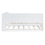 Wooden Twin Size DayBed with Twin Trundle, DayBed with Storage Shelf and USB Charging Ports,White - Korvel