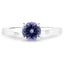 0.95 Carat Genuine Tanzanite Sterling Silver Engagement Ring