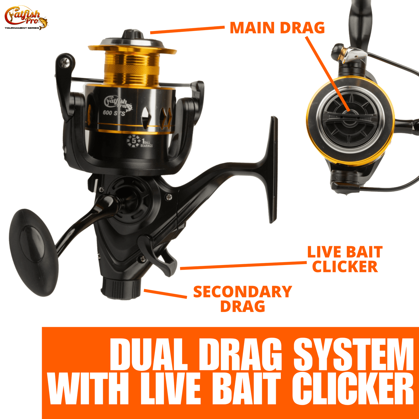 Catfish Pro 600STS High-Performance Spinning Reel