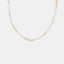 Collier en perles de verre en acier titane
