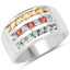 Anillo de Compromiso de Zafiro Múltiple de 1.69 Quilates en Plata Esterlina .925