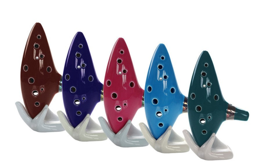 12-Hole Alto Key C Ocarina - Premium Ceramic Musical Instrument