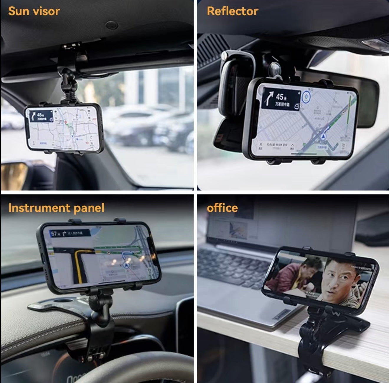 Soporte para Teléfono de Coche Grip360 - Seguro y Ajustable
