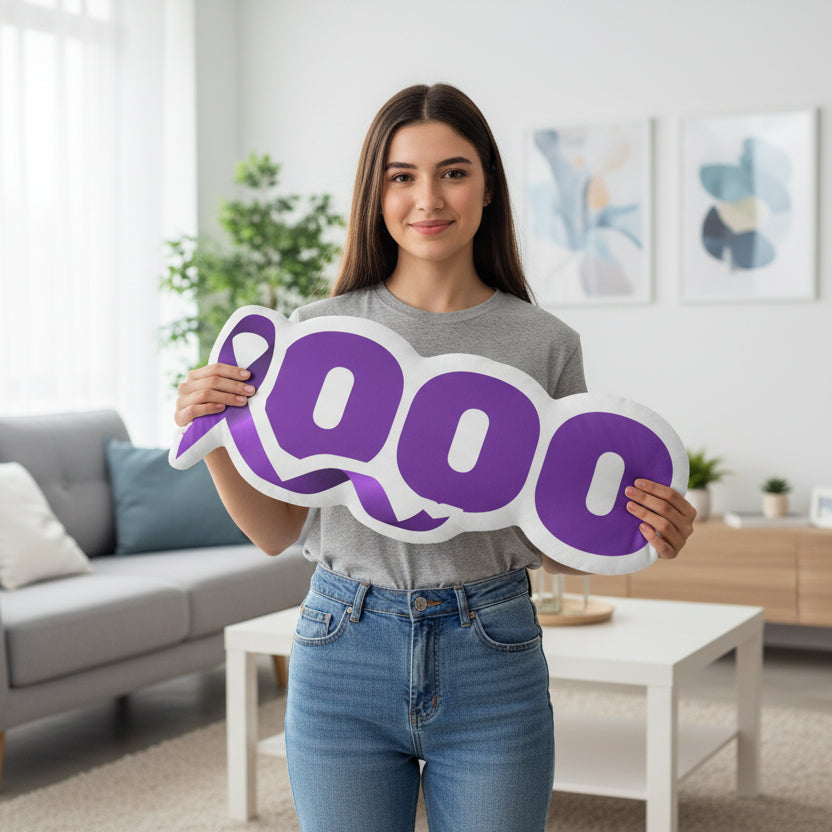 Almohada en forma de OOO — Diseño único para espacios pensativos
