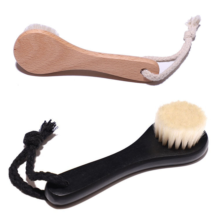 Baby hair comb round head beech wood baby bath brush children's bath brush - Korvel
